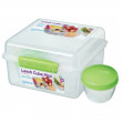 Box na potraviny Sistema Lunch Cube Max TO GO with Yogurt Pot 2l verde