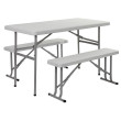 Masă Red Mountain Picnic table Solid Foldable White