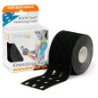 Bandă kinesiologică BronVit Sport Kinesio Tape děrovaný negru