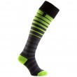 Șosete impermiabile SealSkinz Thin Knee Cuff negru/verde Black/Anthracite/Charcoal/Illuminous