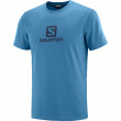 Pánské triko Salomon Coton Logo Ss Tee M albastru deschis