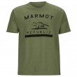 Tricou bărbați Marmot Marmot Republic Tee SS verde Olive Heather