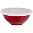 Bol cu capac Bo-Camp Bowl melamine with lid small roșu Red/White
