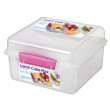 Box na potraviny Sistema Lunch Cube Max TO GO with Yogurt Pot 2l roz