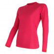 Tricou femei Sensor Merino Wool Active mânecă lungă roz magenta
