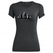 Tricou femei Salewa Lines Graphic Dry W T-Shirt. negru/gri