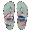 Sandale pentru femei Gumbies Slingback mint-pink alb/roz/albastru