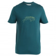 Tricou bărbați Icebreaker Men Merino 150 Tech Lite III SS Tee Icebreaker Ewe Bound verde / albastru Fathom Grn