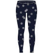 Colanți funcționali femei Icebreaker W Mer 260 Vertex Leggings FallFlakes albastru închis Midnight Navy/Snow/J