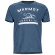 Tricou bărbați Marmot Marmot Republic Tee SS albastru Navy Heather