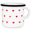 Cană Zulu Cup Mini Heart alb/roșu