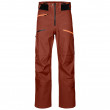Pantaloni bărbați Ortovox 3L Deep Shell Pants roșu