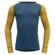 Tricou funcțional bărbați Devold Duo Active Merino 205 Shirt galben/albastru Flood/Arrowwood