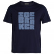 Tricou bărbați Icebreaker Central SS Tee Type Stack albastru închis