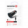 Adaptor auto Swissten Car Charger + USB-C Cable