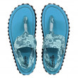 Sandale pentru femei Gumbies Slingback turcoaz/albasru