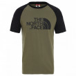 Pánské triko The North Face M S/S Raglan Easy Tee verde/negru