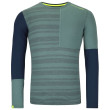 Tricou funcțional bărbați Ortovox 185 Rock'N'Wool Long Sleeve M gri/albastru