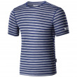 Tricou bărbați Zulu Merino 160 Short Stripes albastru/gri