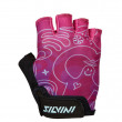 Mănuși de ciclism copii Silvini Punta negru/roz