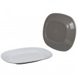 Tavă Bo-Camp Dish plate melamine 2-tone maro gri Taupe/White
