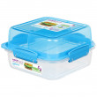 Box na potraviny Sistema Square Lunch Stack TO GO 1,24l albastru