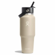 Sticlă termică Hydro Flask Wide Flex Straw Travel Bottle 32 Oz bej OAT