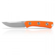 Nůž Acta Non Verba P200 Mk.II Stonewash, plain edge, orange grip, leather sheath portocaliu