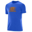Tricou bărbați Salomon Blend Logo Ss Tee M albastru Surf The Web