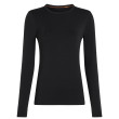 Tricou femei Icebreaker W Mer Core Heavyweight LS Crewe negru Black