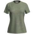 Tricou femei Icebreaker W Mer 150 Tech Lite SS T Winter Flo verde Lichen