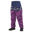 Pantaloni softshell cu fleece copii Unuo vzor violet