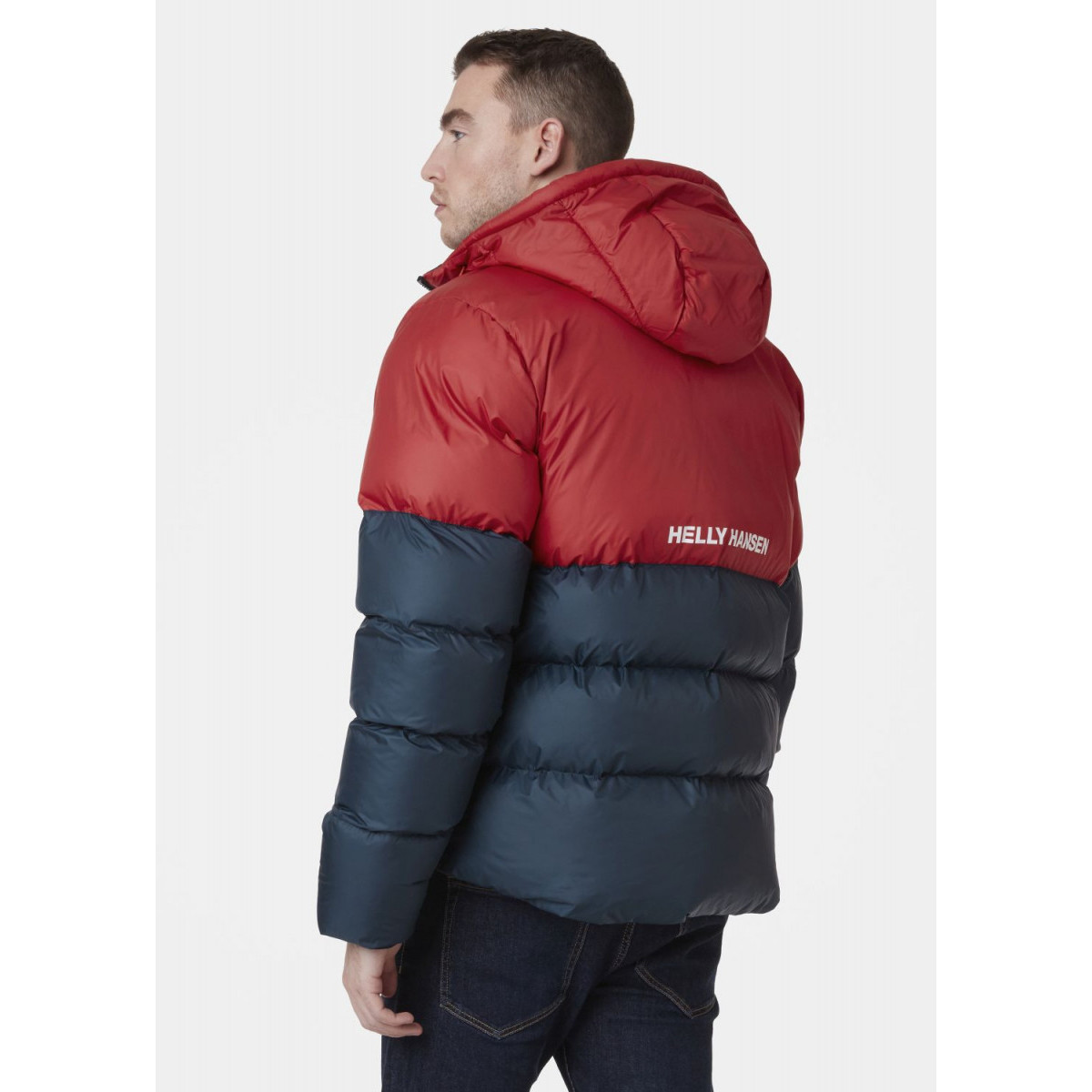 helly hansen puffer jacket red