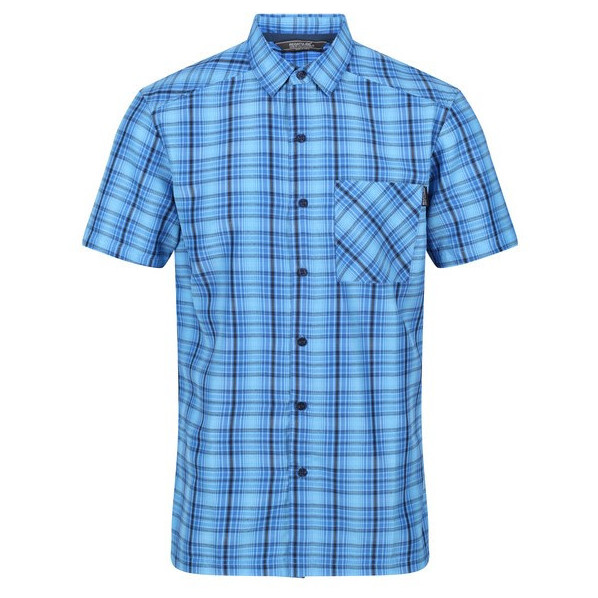 Regatta Camicia a Maniche Corte Kalambo VIII, da Uomo, Verde Agave/Ash Check, S