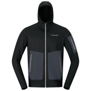 Hanorac funcțional bărbați Norrona falketind warm2 stretch Hood negru Caviar Black