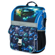 Ghiozdan clase primare Baagl Zippy albastru / negru Závodní auto