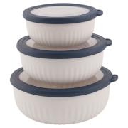 Set de boluri Outwell Cookout Bowl Set with Lids bej/albastru Blue & Grey