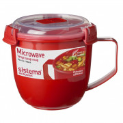 Hrnek Sistema Microwave Large Soup Mug roșu