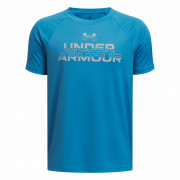 Tricou copii Under Armour Tech Split Wordmark SS-BLU albastru Blue