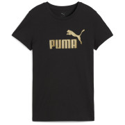 Tricou femei Puma ESS NO. 1 LOGO Metallic Tee negru PUMA Black-metallic gold