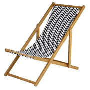Scaun Bo-Camp Beach Chair Soho negru/alb