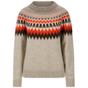Bluză femei Dale of Norway Losna Fem Sweater bej/roșu Birch Melange Coffee