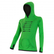 Hanorac femei Sensor Merino Wool Upper Săgeți verde zelená