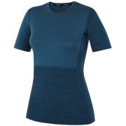 Tricou femei MOOA MerinoSilk Block 160 short albastru lagoon blue