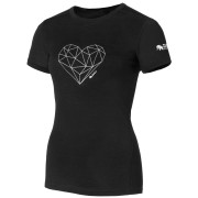 Tricou femei Zulu Merino 160 Short Heart negru black