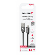 Cablul de încărcare și de date Swissten Textile USB / Lightning 1,2 m
