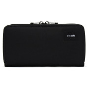 Portofel Pacsafe RFIDsafe Continental Wallet negru jet black