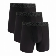 Boxeri bărbați Under Armour UA Performance Tech Mesh - Solid 6in 3PK negru Black