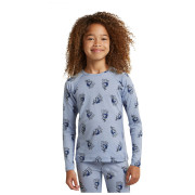 Tricou funcțional copii Icebreaker Kids M 200 Oasis LS Crewe Bear Tour AOP