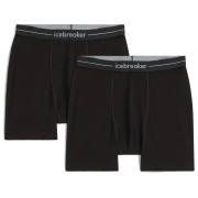 Boxeri bărbați Icebreaker Men Merino 150 Anatomica Boxers 2 Pack negru Black
